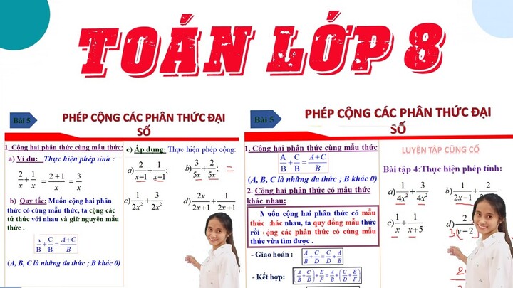 Toán Lớp 8 || Phép Cộng Phân Thức Đại Số