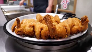 Món ăn đường phố Hàn Quốc 줄서서 먹는 장날 가마솥 통닭 / korean fried chicken - korean street food #KFC #Ga ran