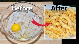 CALAMARES LAGYAN NG ITLOG PARA MAS MASARAP! | CRISPY CALAMARI RECIPE | Kusina De Swabe