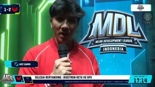 MDL Indonesia | Interview after match | Bigetron "Just Garrr" dan Bigetron "Razeboy"