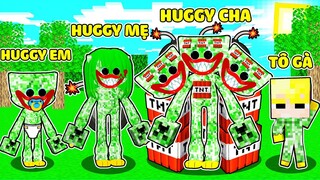 TÔ GÀ EM BÉ ĐƯỢC GIA ĐÌNH HUGGY WUGGY CREEPER NHẬN NUÔI TRONG MINECRAFT*1 NGÀY SỐNG VỚI HUGGY CREEPY