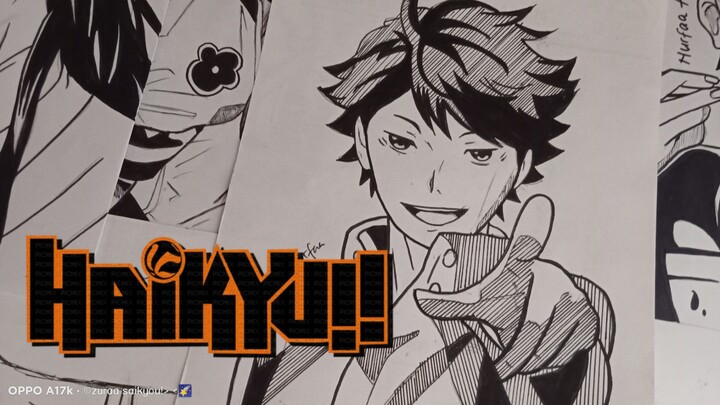 Oikawa Tooru - Haikyuu! || Black and White Art (SPEED DRAWING)