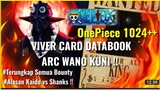 VIVER CARD DATA BOOK WANO KUNI - TERUNGKAP SEMUA BOUNTY BAJAK LAUT KAIDO! SHANKS VS KAIDO - OP1024+