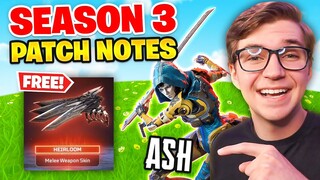 FULL SEASON 3 UPDATE & PATCH NOTES! *FREE* Heirloom, New Legend, World's Edge! (Apex Legends Mobile)