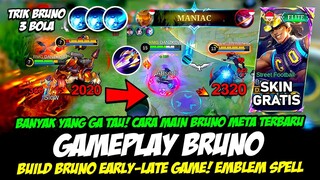 BRUNO SKIN GRATIS❗TIPS MAIN BRUNO META TERBARU + BUILD BRUNO TERSAKIT 2024❗GAMEPLAY BRUNO TOP GLOBAL