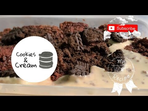 FUDGEE BARR ICE CREAM CAKE 5 INGREDIENTS (NO BAKE)/ cookies and cream flavor