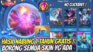 HASIL NABUNG 1 TAHUN AKHIR NYA TERBELI SKIN LEGEND GRATIS! TERHARU BORONG SEMUA SKIN DI SHOP