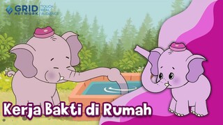 Cerita Anak - Kerja Bakti di Rumah - Bona and Friends - Kartun Anak