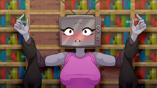 💜 Love Story: tv woman Biting twins // TV Woman and Cameraman (Minecraft Anime)