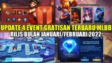 UPDATE 4 EVENT GRATIS TERBARU MOBILE LEGENDS!! RILIS DATE BULAN JANUARI - FEBRUARI 2022