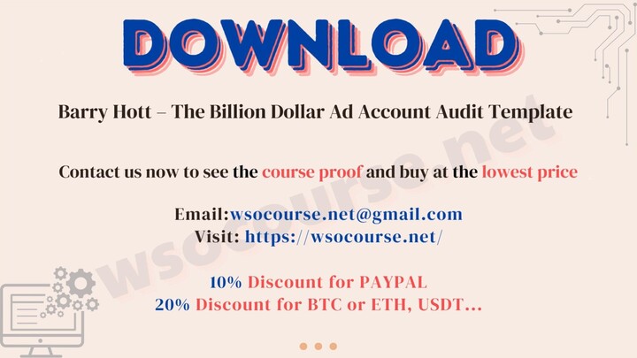 [WSOCOURSE.NET] Barry Hott – The Billion Dollar Ad Account Audit Template