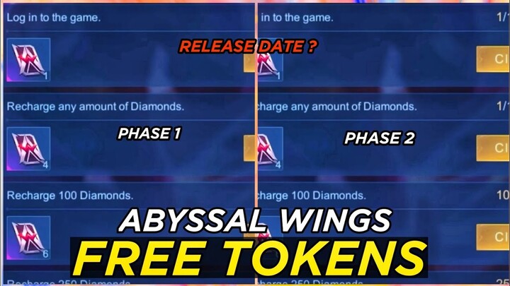 ABYSSAL WINGS EVENT PHASE 1 AND PHASE 2 FREE TOKENS RELEASE DATE || MOBILE LEGENDS NEW EVENT