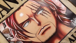 Drawing Wanted Poster of Shanks - One Piece.