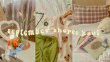 buying cute things on shopee ☁︎ a september haul (aesthetic room decoration, cute clothes and more)