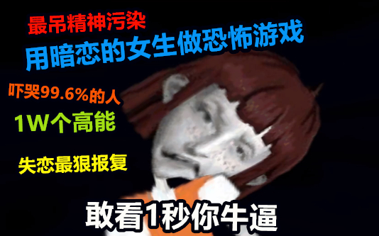 一个学生把暗恋的女生做成精神污染游戏，能让99.6%的人看一秒直接跑！