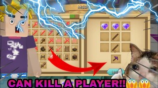 POWER OF STRONGEST PICKAXE IN SKY BLOCK! CAN KILL  A PLAYER??😱😱 BLOCKMAN GO:BLOCKY MODS