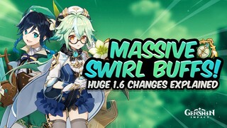 SWIRL BUFFS ARE AMAZING! Huge 1.6 EM Changes Review & Showcase | Genshin Impact