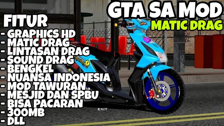DOWNLOAD GTA SA LITE FULL MOD MOTOR MATIC HEDON/DRAG KEREN SIZE 300MB SUPPORT DI SEMUA ANDROID