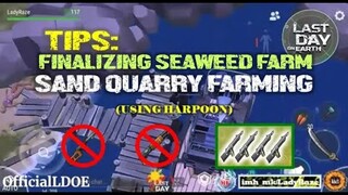 FINALIZING SEAWEED FARM | TIP ON FARMING SAND & QUARTS " (Sand Quarry Farming USING HARPOON) - LDOE