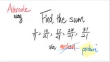 2nd/2ways: Find the sum 1/7, 10/21, 17/21, 24/21, 31/21 via "picture".
