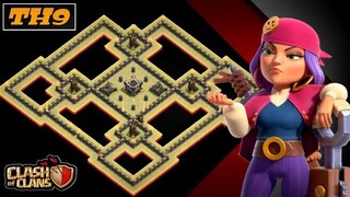 NEW TH9 WAR BASE + REPLAY PROOF | ANTI MASS WITCHES / GOWIPE / MASS HOGS + LINK | CLASH OF CLANS