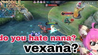 xevana MELARIKAN diri dari nana (￢_￢)|| MOBILE LEGEND