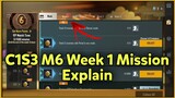 C1S3 M6 Week 1 Royal Pass Mission Explain | BGMI Mission Week 1 M6