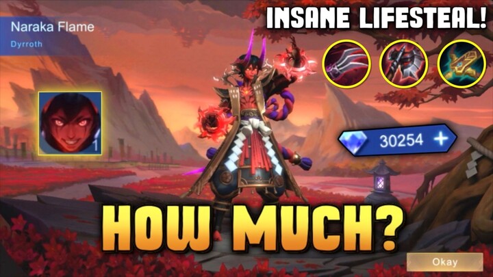 Let's Draw Dyrroth Collector Skin "Naraka Flame"! Insane Lifesteal? Grand Collection Event - MLBB
