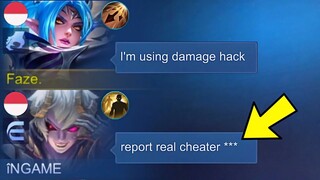 KARINA USING DAMAGE HACK PRANK!! (They Think I'm A Real Cheater?!) - MLBB