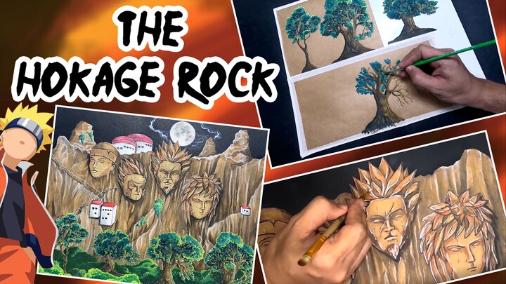 How to Draw Naruto: The Hokage Rock | Tips and Techniques on Mixed Media Arts