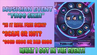 WHAT I GOT IN THE MUSICIAN “FREE SKIN EVENT” | SCAM BA ITO? O HINDI? | ML