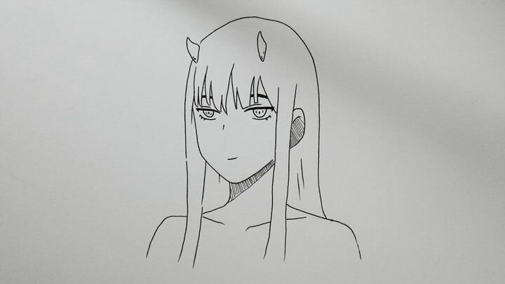 LIMA MENIT MENGGAMBAR ANIME ZERO TWO