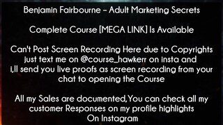 Benjamin Fairbourne Course Adult Marketing Secrets Download