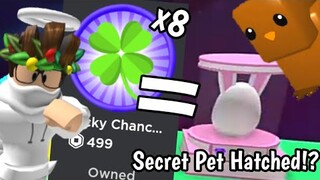 HATCHING with 8x LUCK to get the SECRET PET in Bubblegum Simulator! (Roblox)