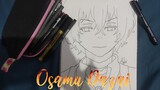 drawing Osamu Dazai from bad|lineart|
