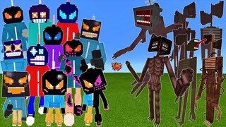 Whitty Gang vs. Siren Head Gang in Minecraft