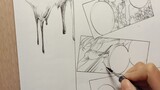 [Bản gốc vẽ tay] Quá trình vẽ truyện tranh, phác họa + tô đen + hậu kỳ