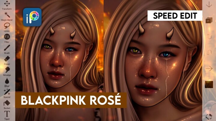 No More Drama | Rosé Speed Edit (ibisPaintX) | The BLACKPINK Graphic Series