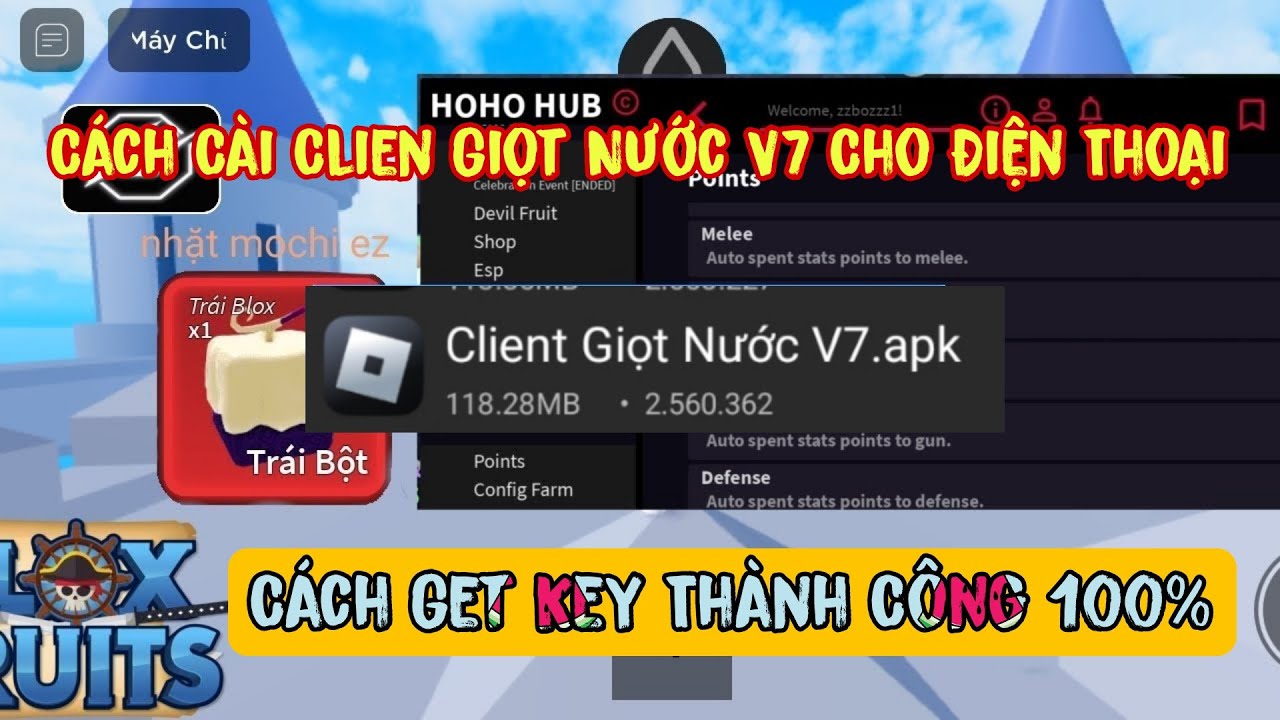 ROBLOX] Getkey Client Fluxus V9 Blox Fruits 18 RACE V4 Cho Điện Thoại Và PC  - BiliBili