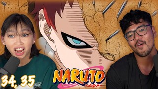 GAARA IS EVIL?!?! | Girlfriend Reacts To Naruto Episode 34 + 35 REACTION!