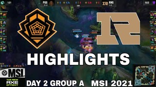 Highlights PGG vs RNG MSI 2021 Day 2 Group A Pentanet.GG vs Royal Never Give Up