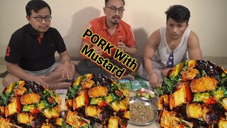 Pork With Mustard, Mimi Singju, Chicken EATING CHALLENGE || Yen Mathabak chaba hanba  tanaba manipur