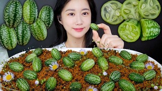 [ONHWA] Mexican cucumber that looks like a cute watermelon chewing sound! A small watermelon field!