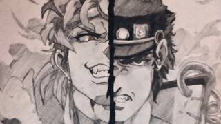 Ajari Anda cara menggambar Jotaro dan Dio dalam lima langkah sederhana