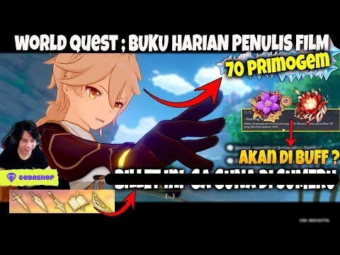 70 Primogem World Quest Buku Harian Penulis Film - Genshin Impact v2.8