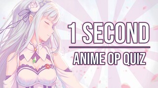 1 SEC ANIME OP QUIZ - 85 OPENINGS [VERY EASY - DIVINE]