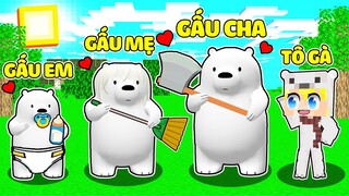 TÔ GÀ EM BÉ ĐƯỢC GIA ĐÌNH GẤU TUYẾT NHẬN NUÔI TRONG MINECRAFT*TÔ GÀ BỊ GIA ĐÌNH GẤU TUYẾT BẮT CÓC