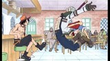 Luffy blows away the smoker! Ace, Luffy, Smoker Encounter - One Piece English Sub