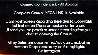 Camera Confidence by Ali Abdaal course Download