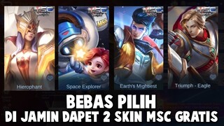 TANPA DIAMOND, DI JAMIN DAPET 2 SKIN MSC GRATIS BEBAS PILIH !! EVENT MSC 2024